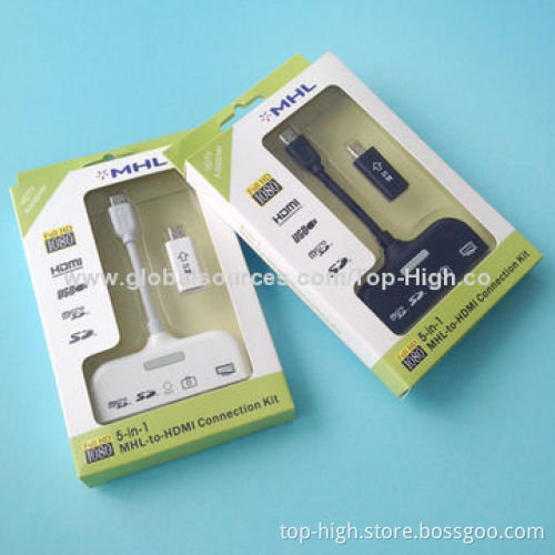 MHL To HDMI HDTV Adapter Connection Kit for All MHL Enabled Devices